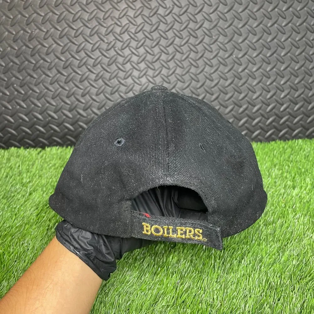 Vintage Purdue University Boilermakers Black Hat Baseball Football, Basketball‎